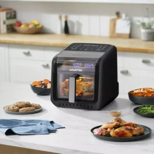 Digital Air Fryer Panorama 7-QT with Panoramic View White Electric
